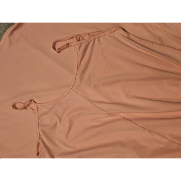 Peachy pink tank maxi dress large Oversized flowy beach boho - Picture 6 of 6